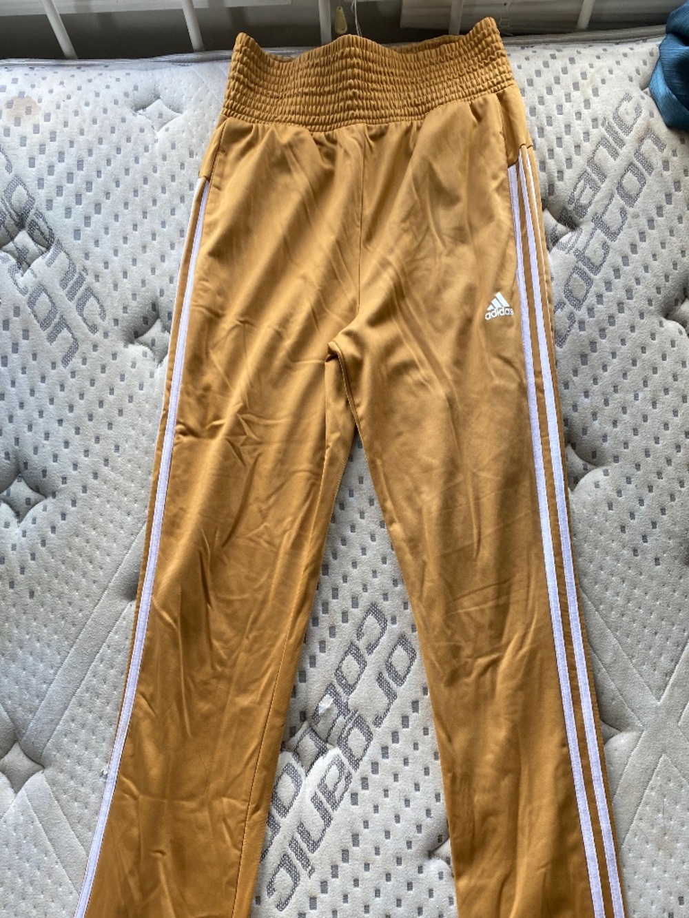 Adidas Mustard Yellow High Waisted Athletic Pants